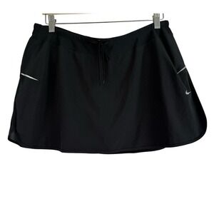 NikeFit Dry Women's Skirt with Built-in Shorts Drawstring Black Athletic Size XL